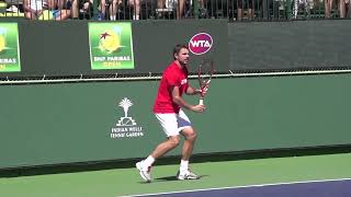 Stan Wawrinka BACKHAND in Slow Motion BACK and FRONT view [upl. by Leia]