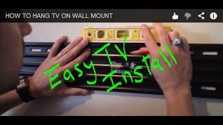 HOW TO HANG TV ON WALL MOUNT INTO FURRING STRIPS [upl. by Gilbertina916]