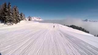 SkiWelt Wilder KaiserBrixental Abfahrt ScheffauEllmau Talstation 2015 HD [upl. by Leanora306]