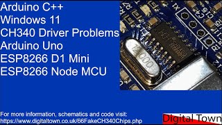 Arduino C Arduino Uno ESP8266 CH340 driver problems with Windows 11 [upl. by Helali214]