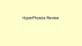 HyperPhysics Review [upl. by Hammel]