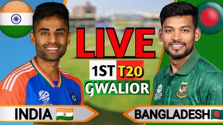 Live IND Vs BAN 1st T20I Gwalior  Live Scores amp Commentary  India vs Bangladesh Last 14 over [upl. by Quickel]