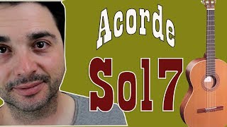 Acorde Sol séptima 🎸 Sol7 🎸 G7 🎸 para guitarra [upl. by Aiza]