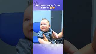 Deaf babies hear their parents voice for the first time 🥹❤️ [upl. by Erlina855]