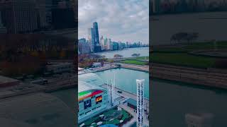 View from the top of Paris wheel at Chicago food chicagoburger baconcheesefries brusters [upl. by Lorimer]