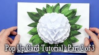 Flower Pop Up Card Tutorial Part 2 of 3 [upl. by Neztnaj]