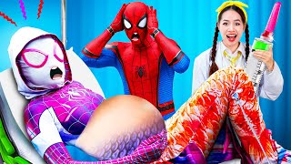 Chief Soyay Doctor Help Fake Pregnant Mermaid Spider Give Birth in Superhero Hospital With Spiderman [upl. by Kanor]