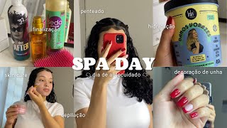 SPA DAY completo  unhas penteado finalização skin care corpo 💗💆🏻‍♀️ [upl. by Briant]