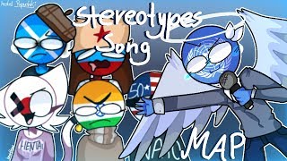 ✨The Stereotypes Song  Completed Countryhumans Spoof Map✨❗️offensive humor❗️ [upl. by Annuhsal]