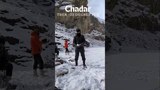 Fun At Chadar Trek  25 degree temperature chadartrek lehladakh wintertrek snowtrek trekking [upl. by Humbert527]