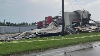 Crazy tornado hit Sikeston Missouri devastating today footage tornado aftermath [upl. by Abita]