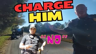 CHIEF OUT OF HIS JURISDICTION GETS MAD COP WONT CHARGE HIM [upl. by Semaj]