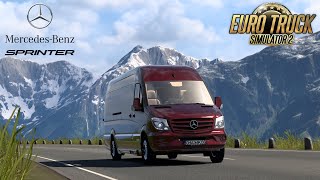 MercedesBenz Sprinter in Euro Truck Simulator 2 149  Logitech G27 gameplay with head tracking [upl. by Rebhun]