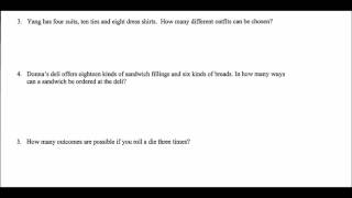 Counting Methods amp Sample Spaces [upl. by Akeim431]