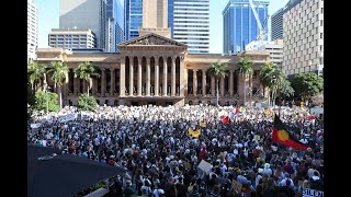 Thousands attend anti racism protest in Brisbane [upl. by Allehcram258]