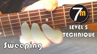 Sweeping on Guitar  Guitar Lesson  level 5 [upl. by Merth]