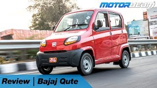 Bajaj Qute Review  Indias First Quadricycle  MotorBeam [upl. by Assenay512]