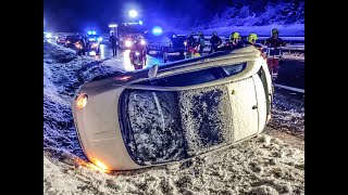 Unfälle nach Schneeglätte auf der Hüttentalstraße zwischen Kreuztal und Krombach [upl. by Letram]