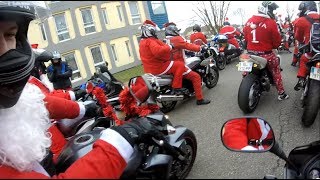 LE GANG DES 120 PÈRES NOËLS A MOTO SANTA CLAUS ON MOTORCYCLE [upl. by Robet]