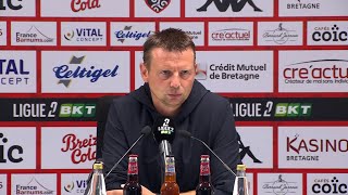 Guingamp 40 ESTAC  Réaction du coach troyen Stéphane Dumont [upl. by Adamson959]