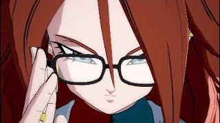 DBFZ Android 21 Lab Coat Interactions with 18 amp 17 and Some combos [upl. by Htidra]