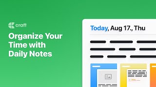 Organize your time with Daily Notes  Craft Quick Tips [upl. by Gnuh]