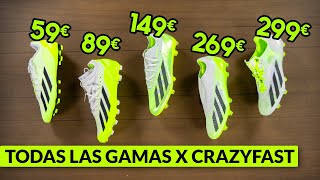 QUÉ X CRAZYFAST NECESITAS  Todas las GAMAS y PRECIOS DE ADIDAS CRAZYFAST [upl. by Kcirddehs]