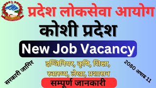 Koshi Pradesh Loksewa Vacancy 2080  Loksewa Vacancy 2080  Koshi Province New Job Vacancy 2023  P1 [upl. by Wing]