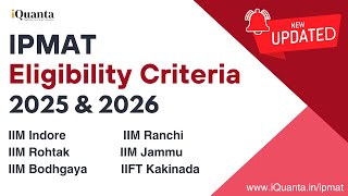 IPMAT Eligibility Criteria 2025 for all IPM Colleges IPMAT 2025 [upl. by Ahsinan]