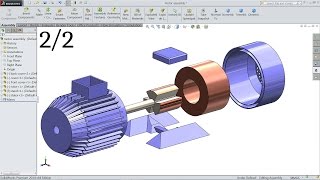 How to design DC Servo Motor Exterior  Solidworks 2022 [upl. by Ymirej]