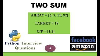 Find Out Pairs with given sum in an array in python of time complexity On log n FACEBOOKAMAZON [upl. by Rosana]