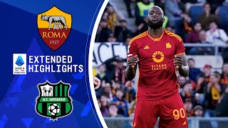 Roma vs Sassuolo Extended Highlights  Serie A  CBS Sports Golazo [upl. by Haras]