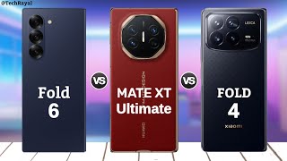 Samsung Galaxy Z Fold 6 vs Huawei Mate XT Ultimate vs Xiaomi Mix Fold 4  Full Comparison [upl. by Kiker]