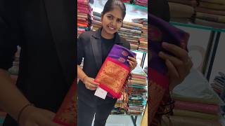 Latest Saree Collection Violet Colour with Red Border  Lora Lounge Tirupati  Video No  13 [upl. by Yddur622]