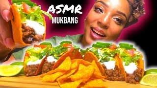 ASMR MUKBANG  Crunchy Nacho Cheese Tacos  Tacos Mukbang  Crunchy Eating Sounds [upl. by Suollecram167]