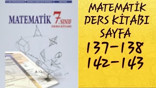 7SINIF MATEMATİK MEB YAYINLARI SAYFA 137138142143  MATEMATİK DERS KİTABI  MATEMATİK KİTABI [upl. by Karalynn]