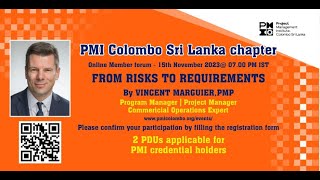 From Risks to Requirements – PMICSL November 2023 Member Forum [upl. by Anahsohs]