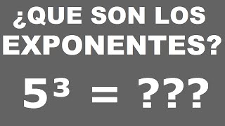 ¿Qué son los exponentes [upl. by Bartolome]