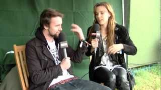 Kerrang Radio Matt Stocks interviews Lzzy Hale from Halestorm at Download 2012 [upl. by Noled37]