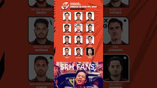 Sunrisers Hyderabad Dream11 For IPL 2025 sunrisershyderabad srh patcummins shorts [upl. by Viole78]