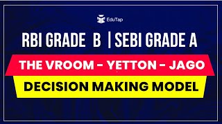 VroomYettonJago Decision Making Model of Leadership  RBI Grade B SEBI Grade A Exam  Phase 1 amp 2 [upl. by Idieh]