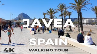 4K Javea 🇪🇸 Spain Walking Tour  Arenal Beach Port amp Old Town [upl. by Gwenni]