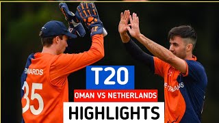 Oman vs Netherlands T20 Match Highlights 2024 oman netherlands highlights [upl. by Ynaiffit295]