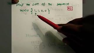 4point DFT calculation using Direct Method and Transformation matrix method 2 Marks [upl. by Wexler]