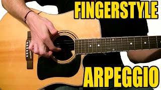 How To Play Easy Fingerstyle Arpeggios On Acoustic Guitar TCDG [upl. by Seif]