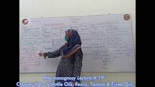 Pharmacognosy Lecture  19 Chapter  10 Volatile Oils Resins Tannins amp Fixed Oils [upl. by Deeanne]