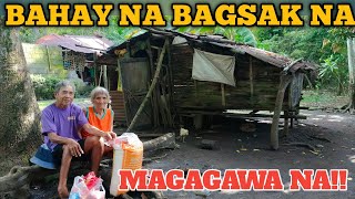 PART 3 DALAWANG MATANDA NAKATIRA SA SIRANG BAHAY KULAMBO HIGAAN MAGAGAWA NA ANG BAHAY [upl. by Auqenahc]