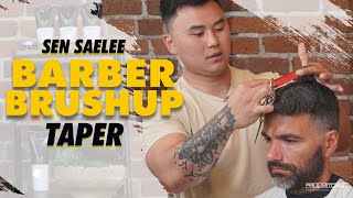 Barber Brush Up Series 2 Taper Haircut Tutorial [upl. by Adriel]