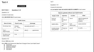 Health Centers  IELTS LISTENING TEST  SECTION1 [upl. by Longan127]