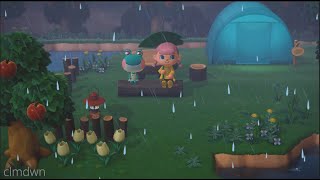 Full Animal Crossing Soundtrack  Rain Sounds 5 HOURS Music to RelaxStudy to [upl. by Ellemac726]